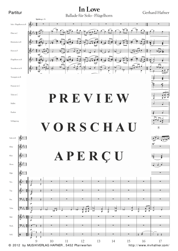 Product gallery: Page 6 of 11 In Love - Ballade, , (large wind orchestra and flugelhorn solo)