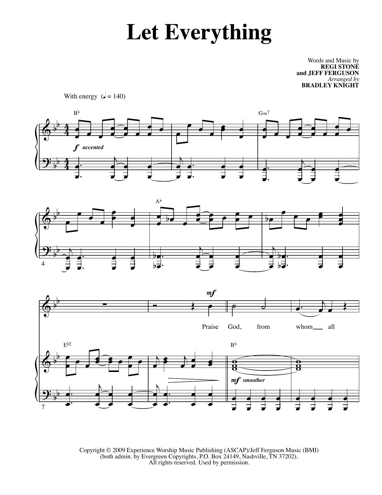 Produktbild zu: Let Everything (arr. Bradley Knight)