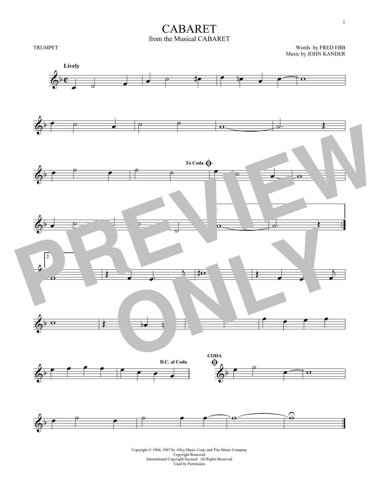 Product gallery: Page 1 of 1 Cabaret, John Kander & Fred Ebb