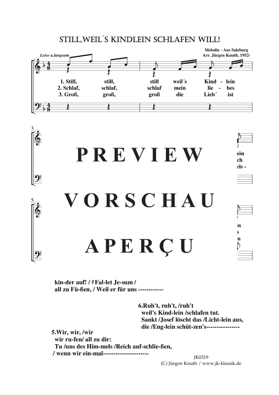 Product gallery: Page 2 of 3 Still, still, still weil's Kindlein schlafen will , , (mixed choir)