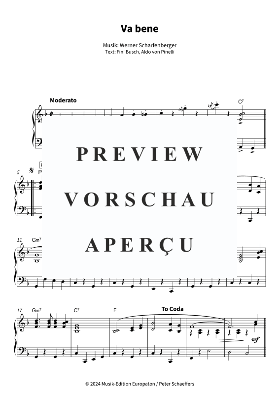 Produktgalerie: Seite 4 von 6 Va bene, Peter Kraus, Klavier Solo