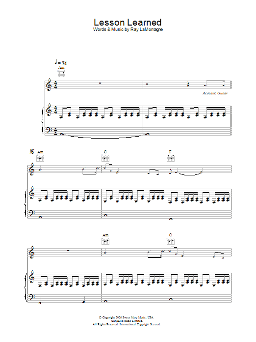 Produktgalerie: Seite 1 von 1 Lesson Learned, Ray LaMontagne, Gesang, Gitarre, Klavier