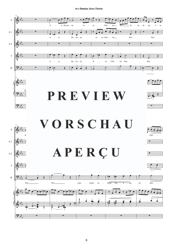 Produktgalerie: Seite 7 von 11 Ave Domine Jesu Christe, , Gemischter Chor SAATB und Orgel