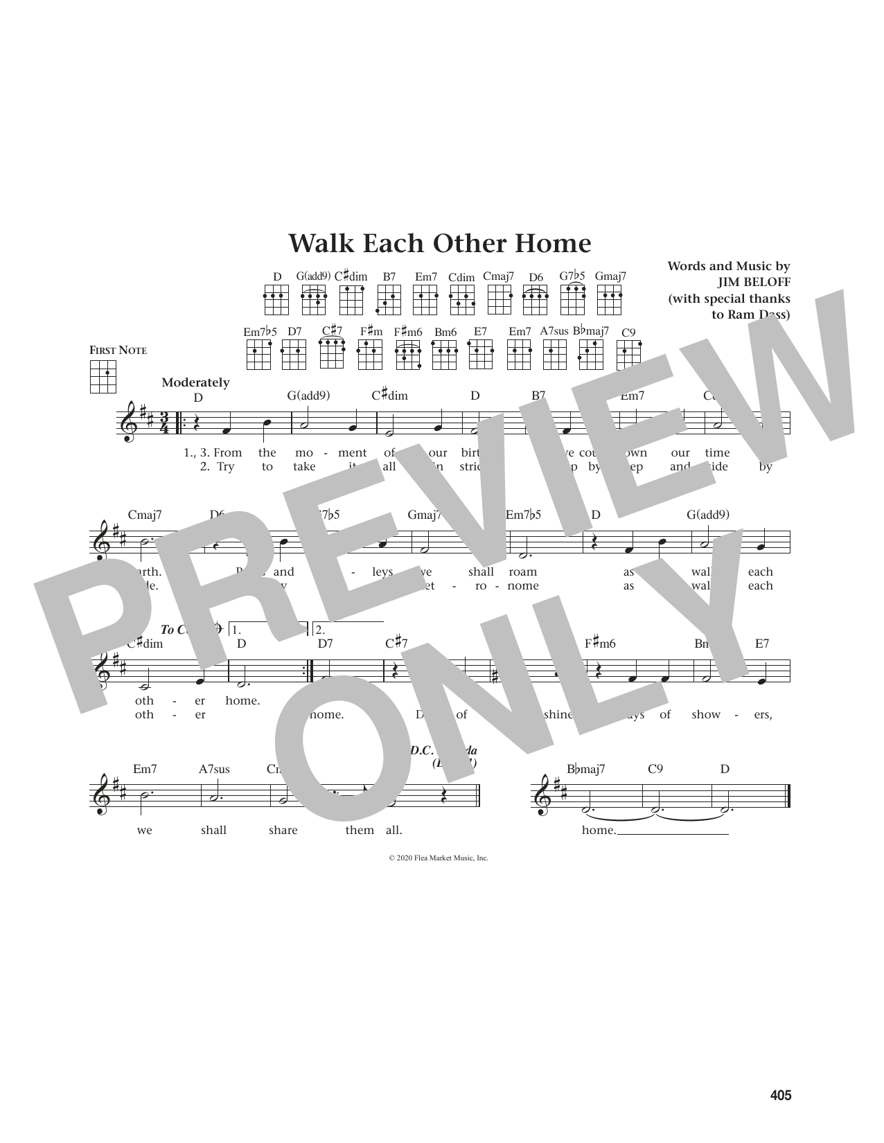 Produktgalerie: Seite 1 von 1 Walk Each Other Home (from The Daily Ukulele), Jim Beloff, Ukulele