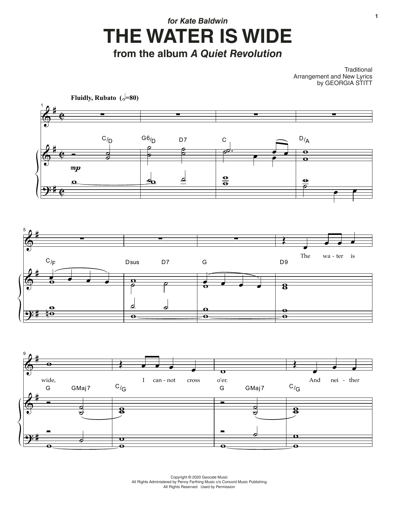 Produktgalerie: Seite 1 von 1 The Water Is Wide, Georgia Stitt, Gesang, Klavier