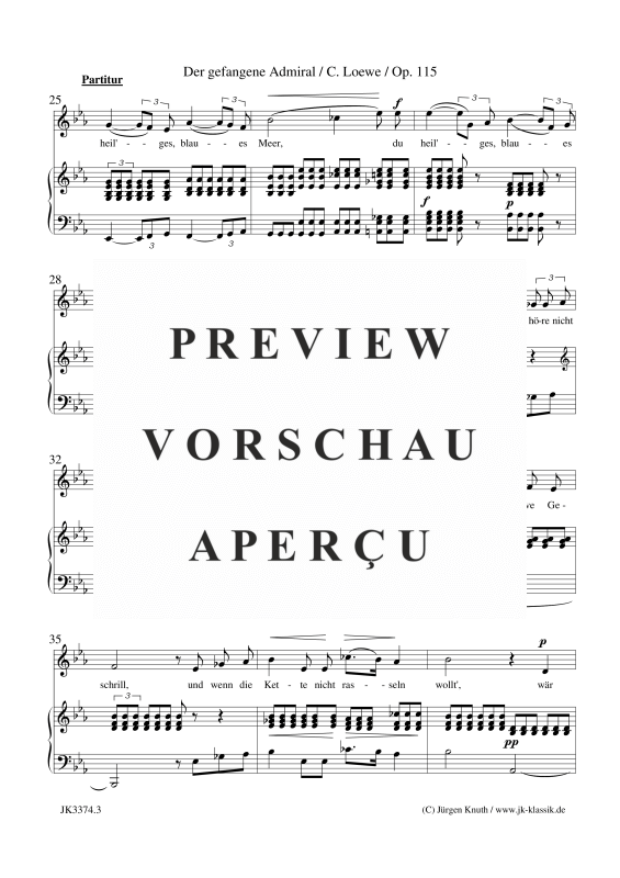 gallery: Der gefangene Admiral Op. 115, , Gesang + Klavier