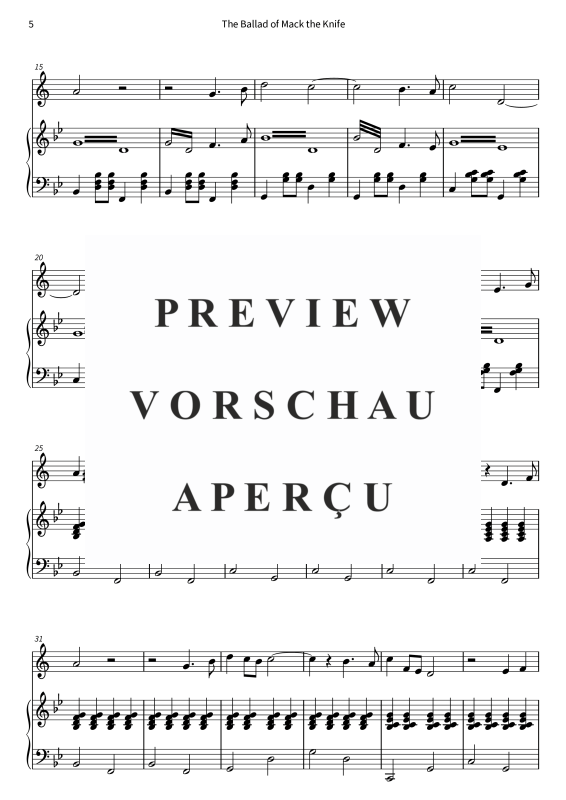 Product gallery: Page 7 of 11 The Ballad of Mackthe Knife, , (tenor saxophone and piano)