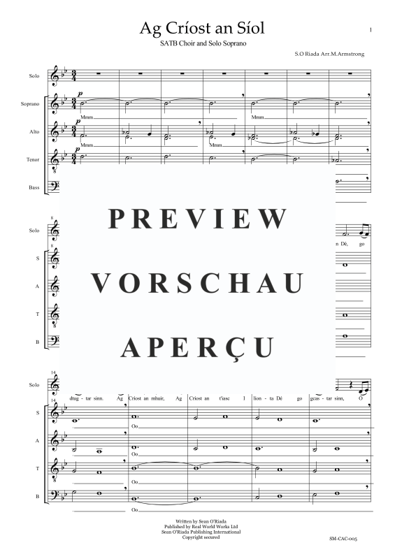 Produktgalerie: Seite 4 von 9 Ag Criost an Siol, , Sopran Solo und Gemischter Chor