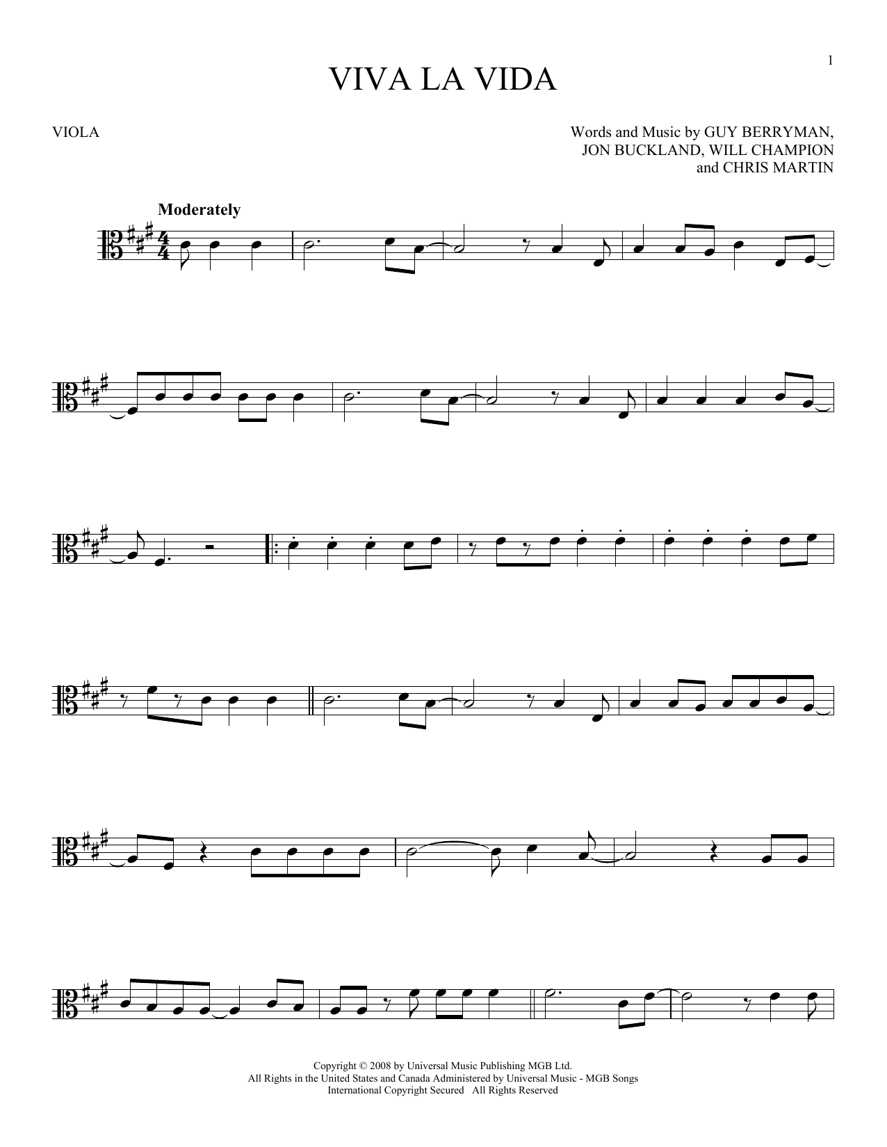 Product gallery: Page 1 of 1 Viva La Vida, Coldplay