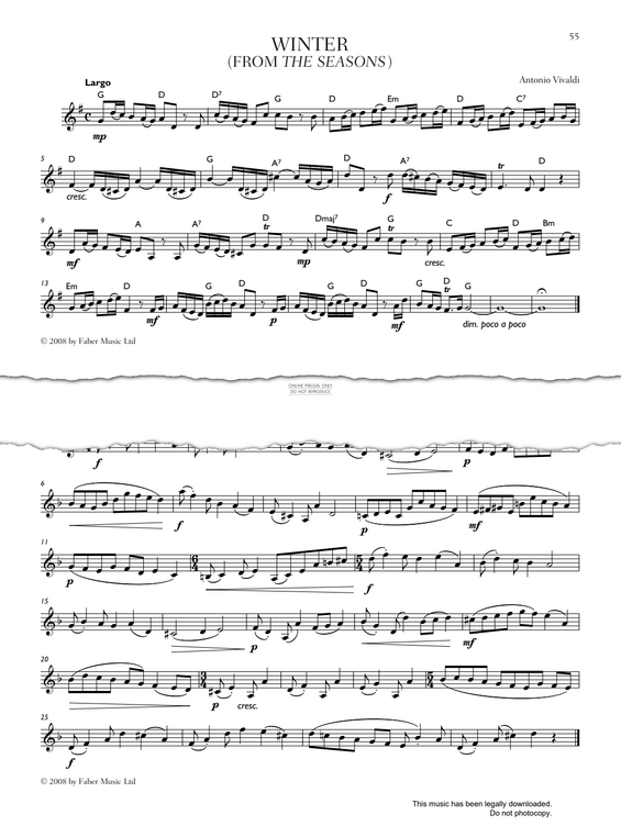 Produktgalerie: Seite 1 von 1 Winter (from 'The Four Seasons'), Antonio Vivaldi, Trompete