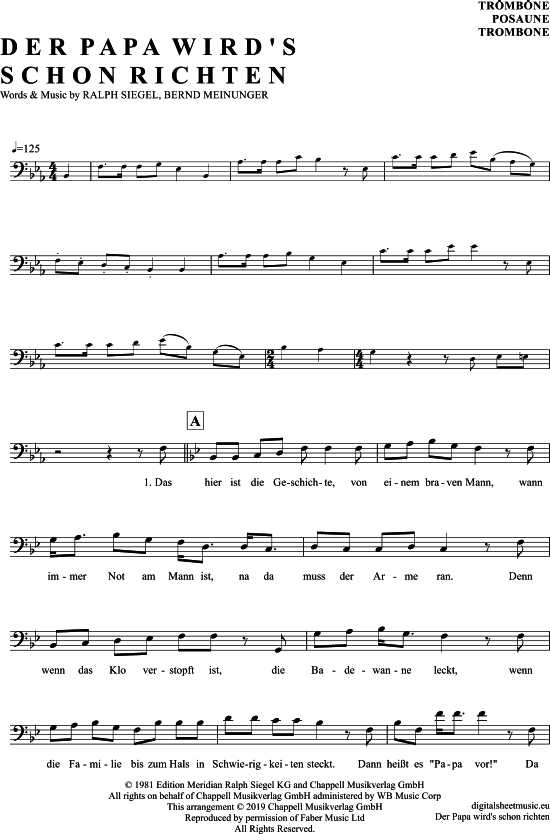 Product gallery: Page 1 of 5 Der Papa Wird´S Schon Richten , Alexander, Peter, (Posaune / Bariton)