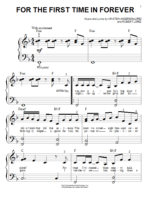 Produktbild zu: For The First Time In Forever (from Frozen)