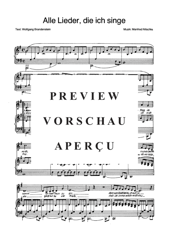 Product gallery: Page 4 of 4 Alle Lieder, die ich singe , , Piano and Voice