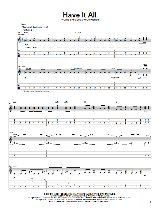Product gallery: Page 1 of 1 Have It All, Foo Fighters