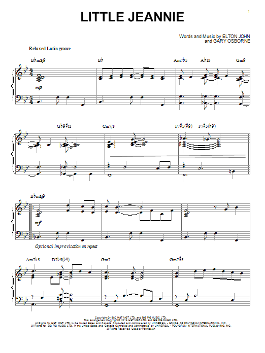Product picture to: Little Jeannie [Jazz version] (arr. Brent Edstrom)