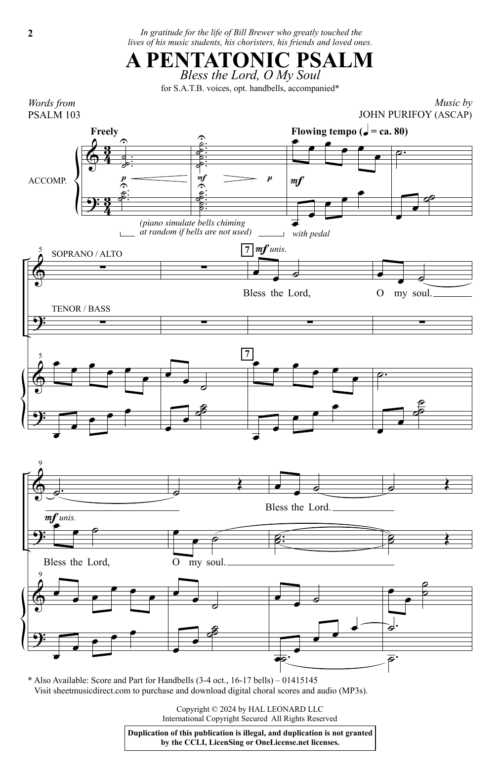 Produktbild zu: A Pentatonic Psalm (Bless The Lord, O My Soul)