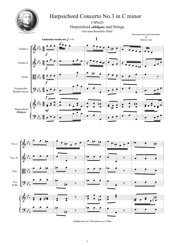 Produktbild zu: Cembalo Konzert Nr. 3 C-MollGiovanni Benedetto Platti
