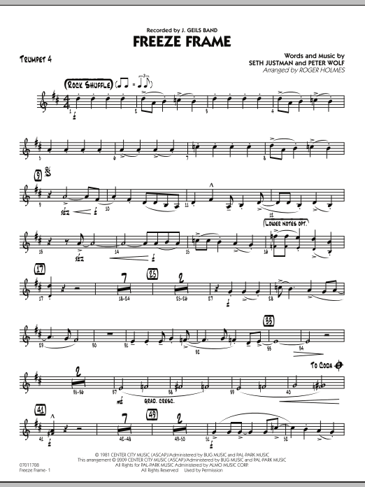 Produktgalerie: Seite 1 von 1 Freeze Frame - Trumpet 4, J. Geils Band