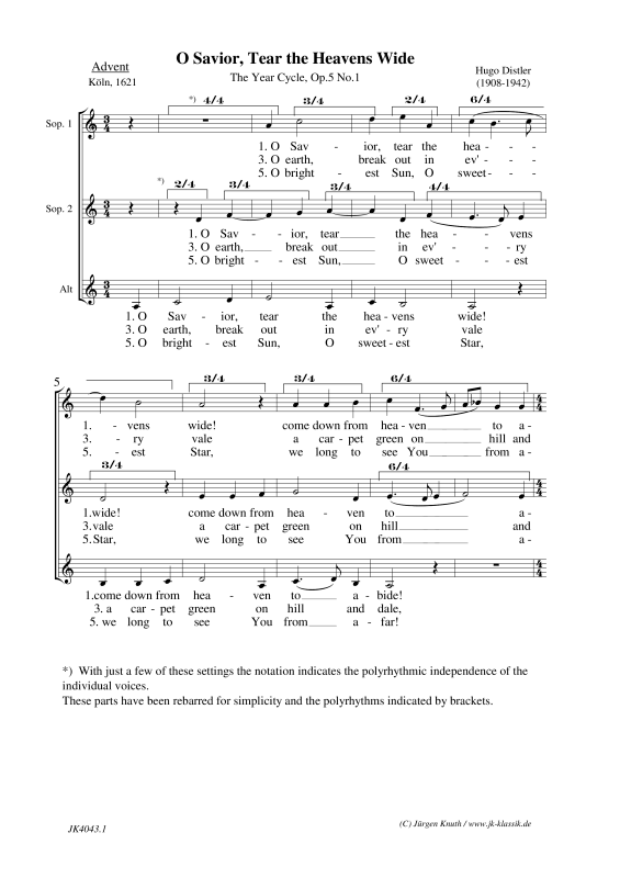 O Savior, Tear the Heavens Wide