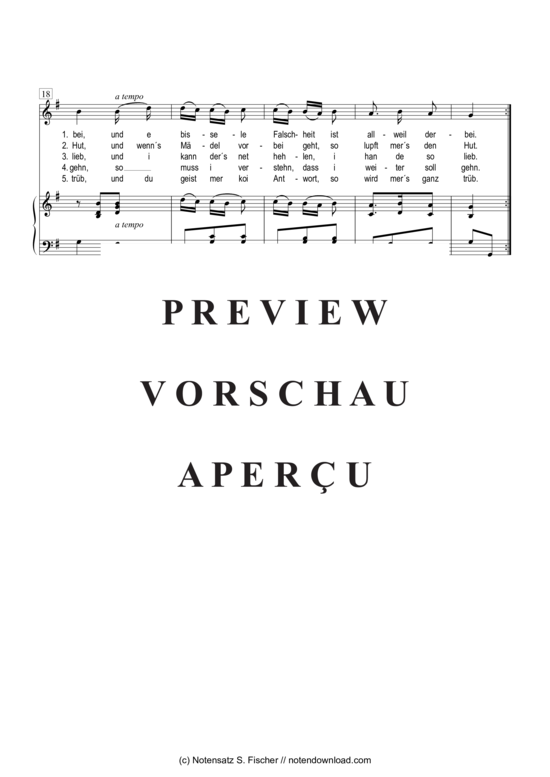 Product gallery: Page 3 of 3 Schwäbisches Liebenliedchen , , Piano and Voice
