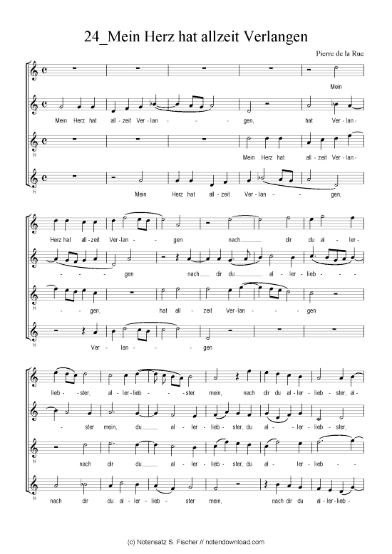 Produktbild zu: Mein Herz hat allzeit Verlangen Pierre de la Rue (1460-1518)