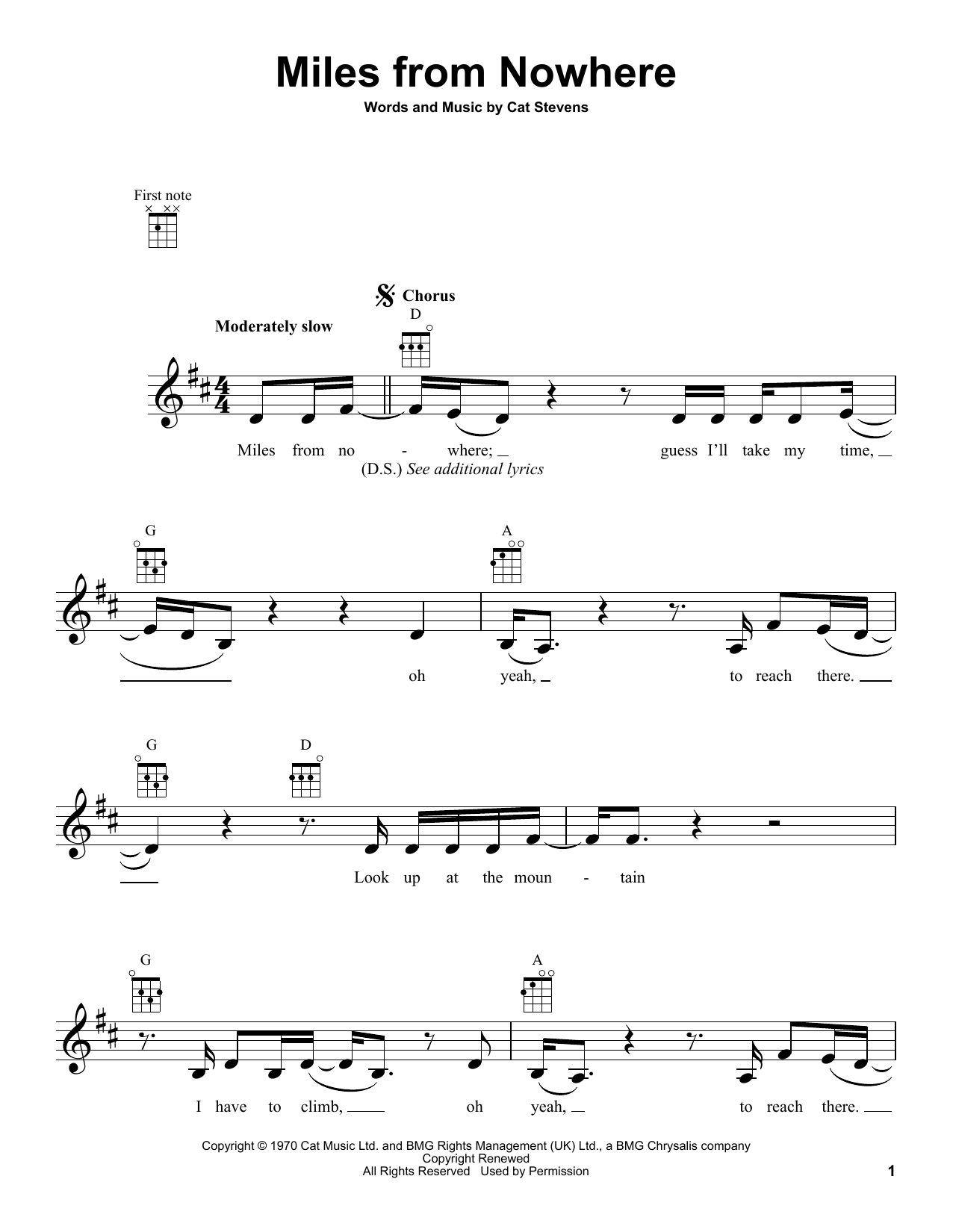 Product gallery: Page 1 of 1 Miles From Nowhere, Yusuf/Cat Stevens