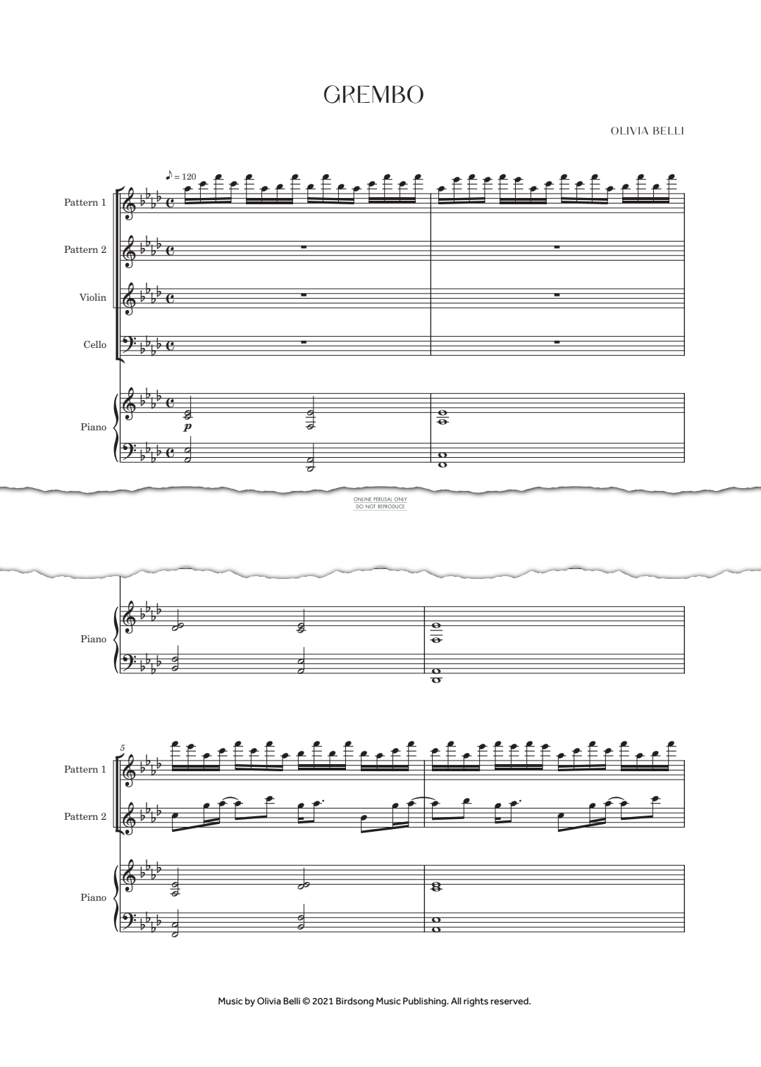 Produktgalerie: Seite 1 von 1 Grembo, Olivia Belli, Klavier, Violine, Violoncello