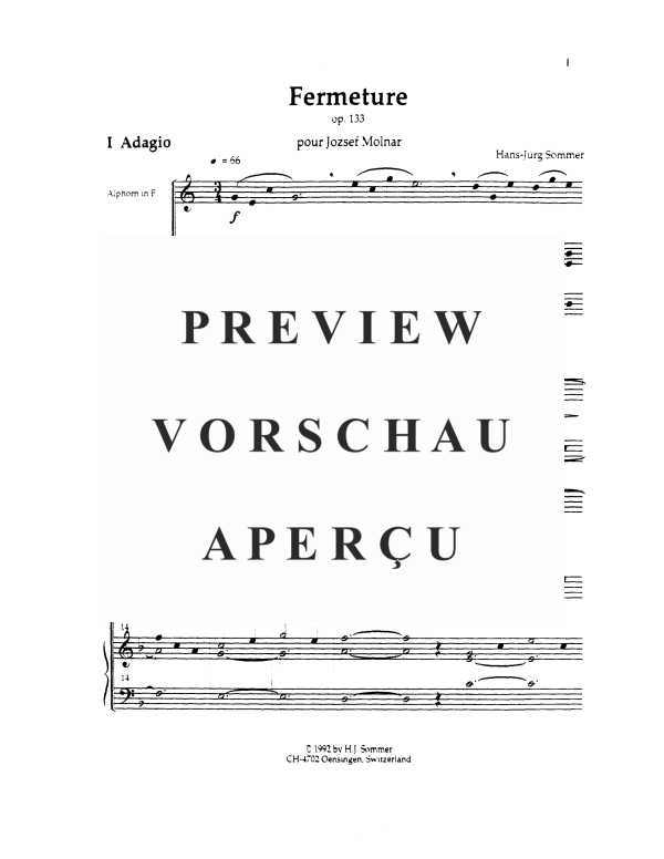 Product gallery: Page 4 of 11 Fermeture, Op. 133, , Horn In F and Piano