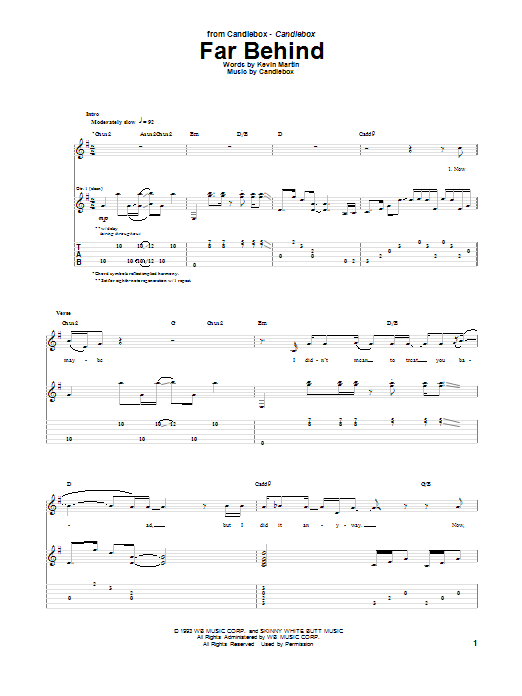 Product gallery: Page 1 of 1 Far Behind, Candlebox