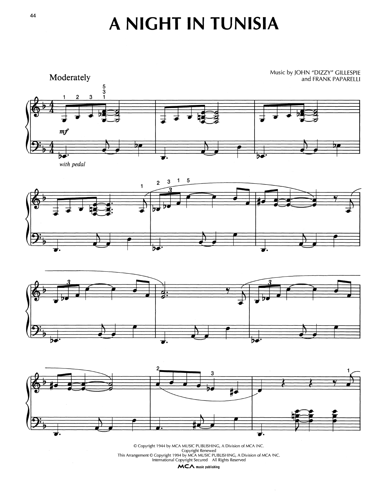 Produktbild zu: A Night In Tunisia (arr. Bill Boyd)