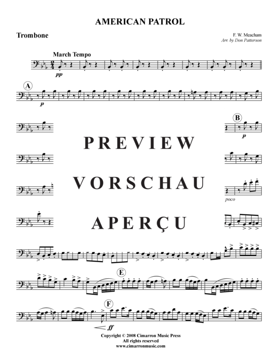 Produktgalerie: Seite 9 von 16 American Patrol Marsch , , (Blechbläserquintett)