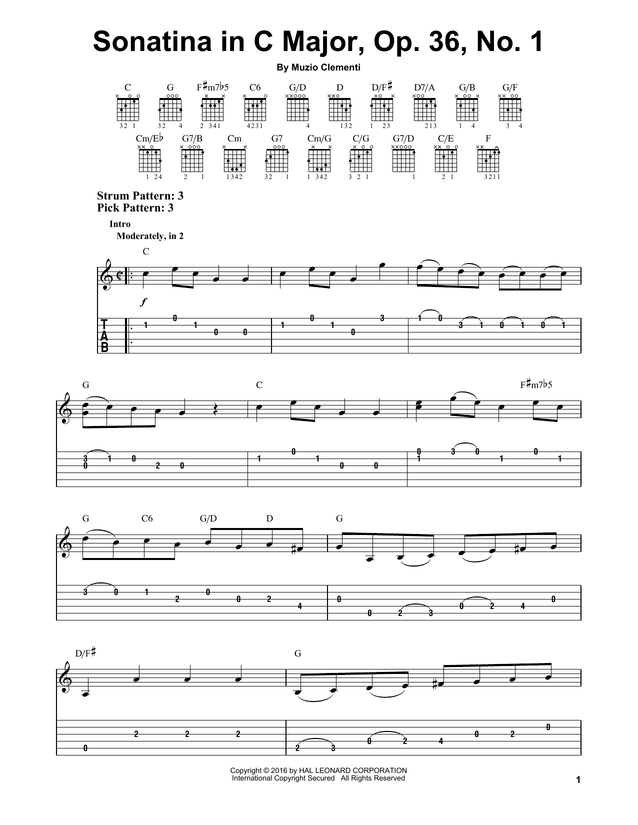 Product gallery: Page 1 of 1 Sonatina In C Major, Op. 36, No. 1, Muzio Clementi
