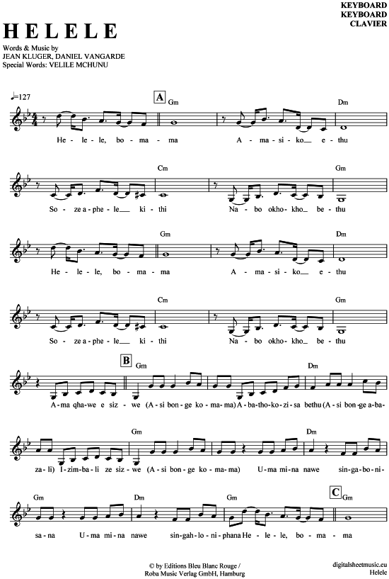 Product gallery: Page 1 of 4 Helele , Velile & Safri Duo, (Keyboard)