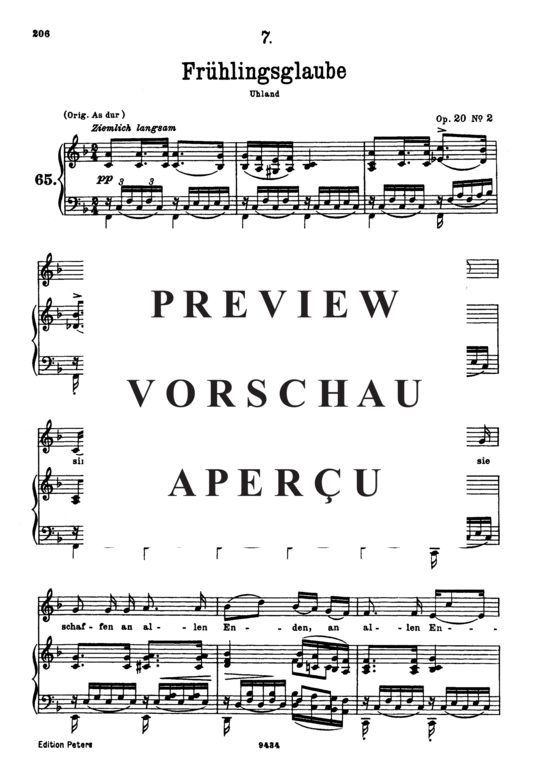 gallery: Frühlingsglaube D.686 , , (Gesang tief + Klavier)