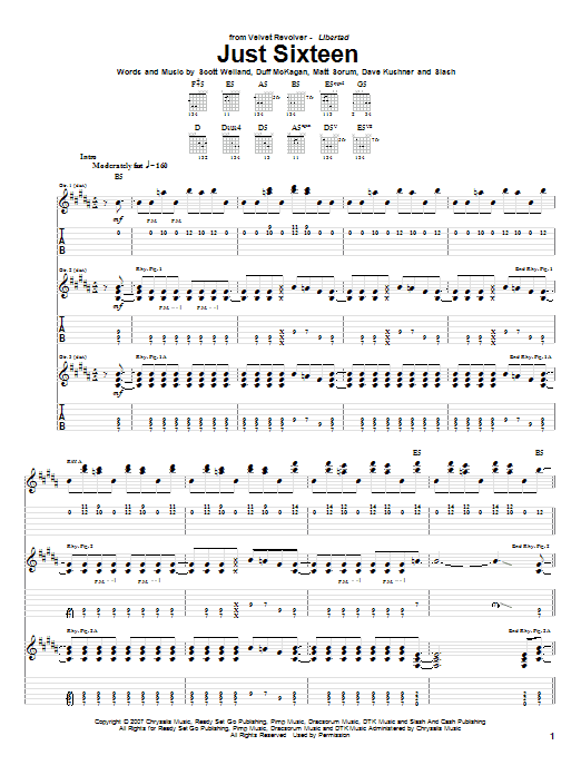 Produktgalerie: Seite 1 von 1 Just Sixteen, Velvet Revolver, Gitarre