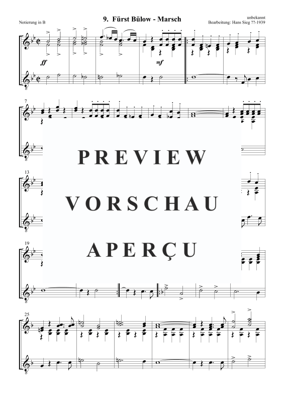 Produktgalerie: Seite 5 von 7 Fürst Bülow - Marsch, , Posaunenchor