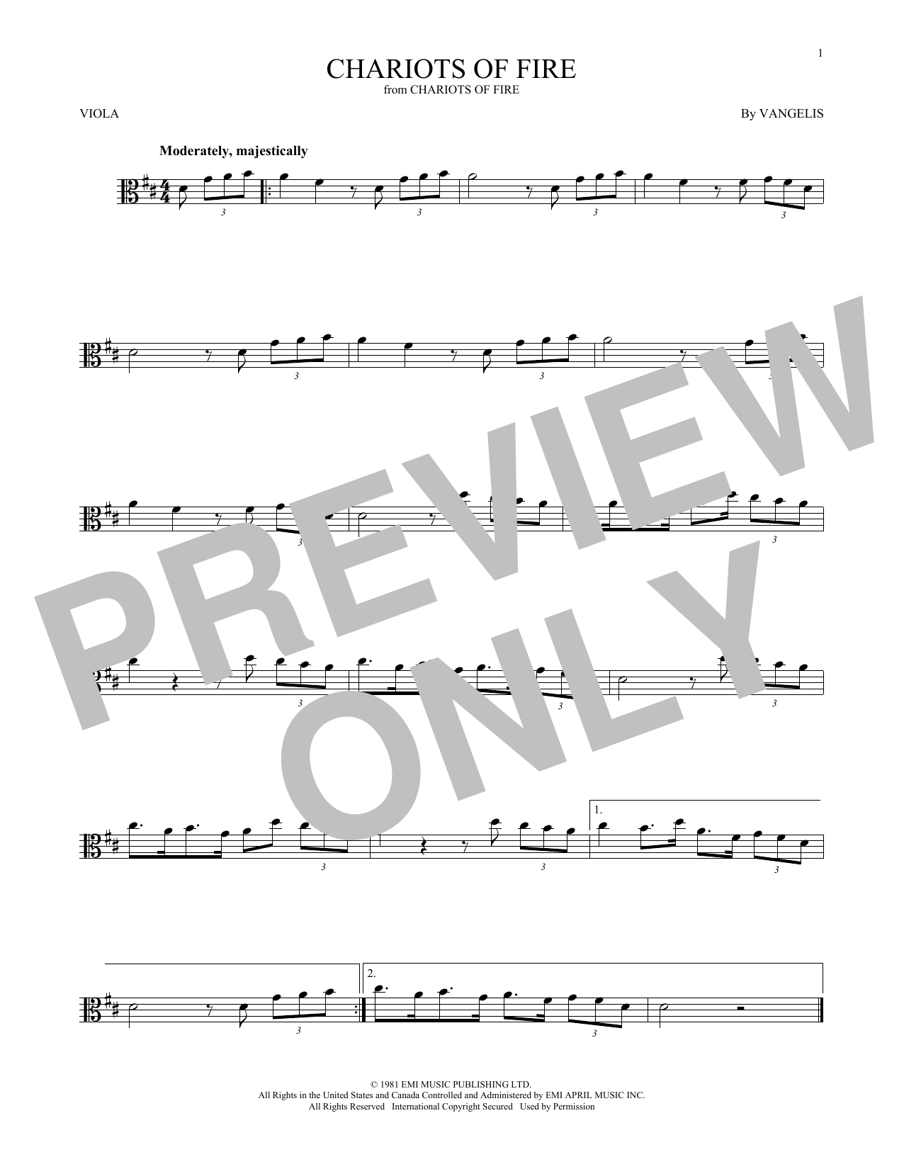 Product gallery: Page 1 of 1 Chariots Of Fire, Vangelis
