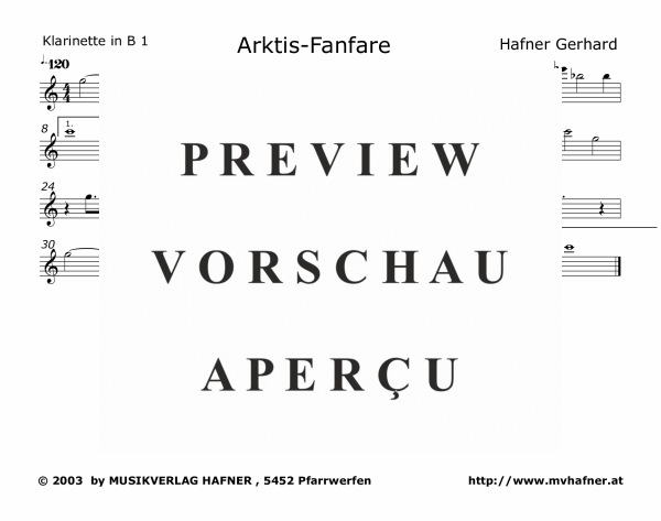 Product gallery: Page 4 of 8 Arktis-Fanfare, , (Clarinet Quintet)