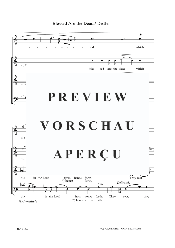 gallery: Blessed Are the Dead (The Year Cycle, Op.5, No.35), , Gemischter Chor