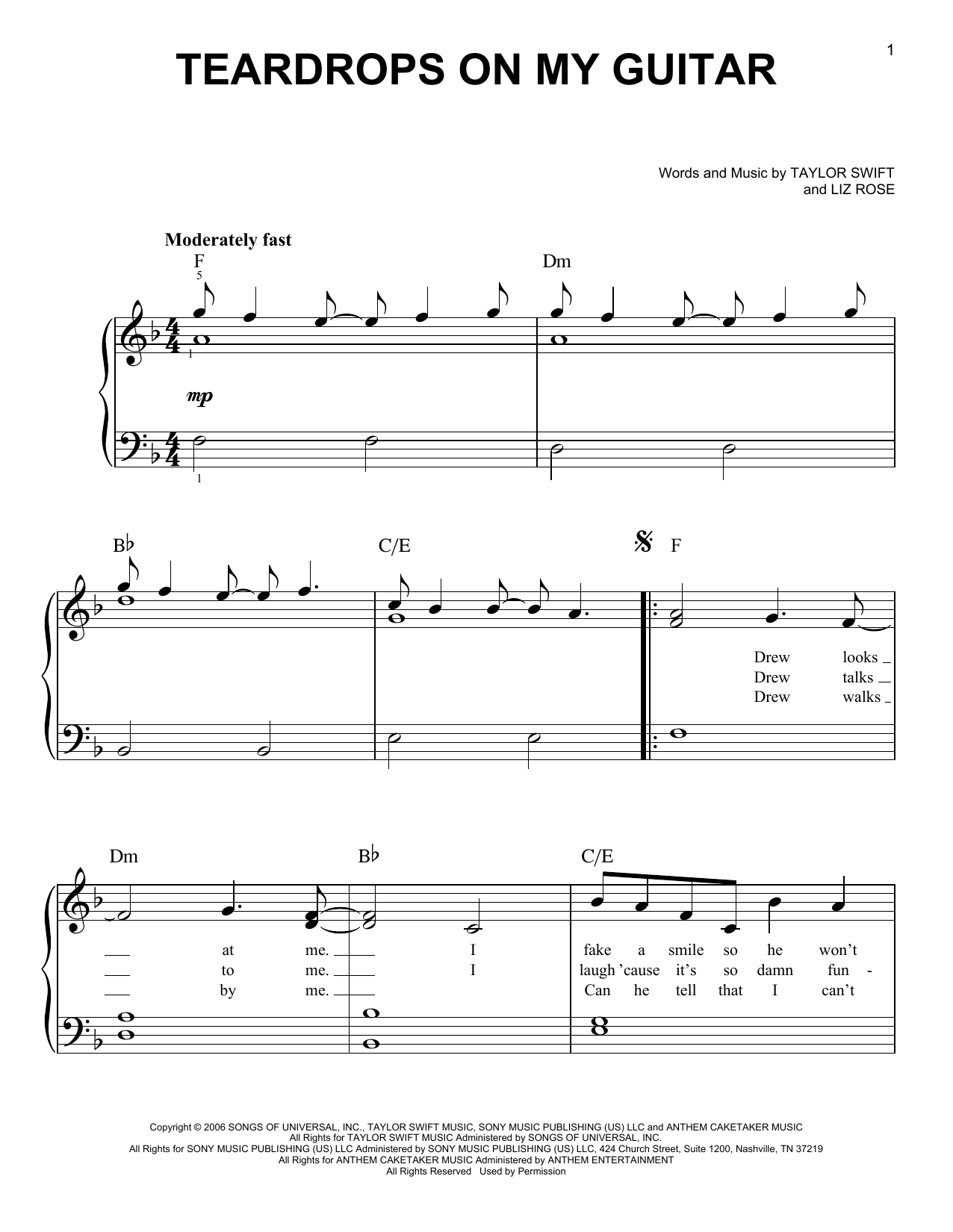 Product picture to: Teardrops On My Guitar