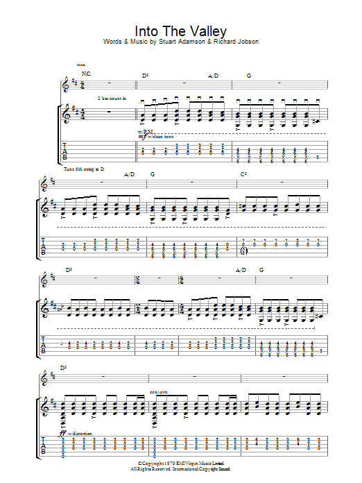 Produktgalerie: Seite 1 von 1 Into The Valley, The Skids, Gitarre