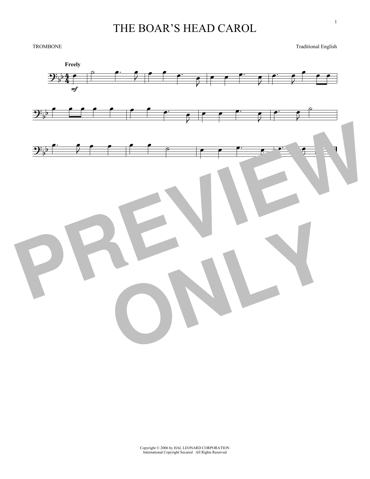 Product gallery: Page 1 of 1 The Boar's Head Carol, 19th Century English Carol
