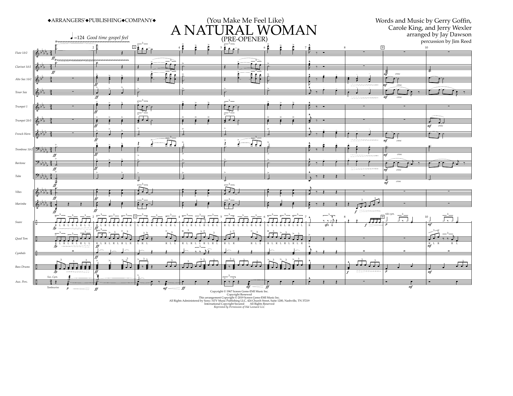 Product picture to: (You Make Me Feel Like) A Natural Woman (Pre-Opener) (arr. Jay Dawson) - Conductor