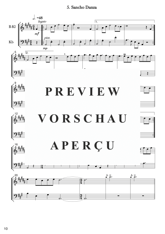 gallery: Duo Suite on Mexican Themes, , Klarinette in B und Kontrabass