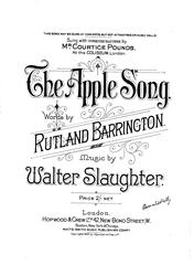 cover: The Apple Song, Walter Slaughter, Gesang, Klavier