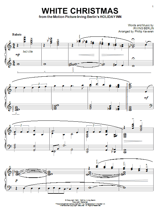 Product gallery: Page 1 of 1 White Christmas (arr. Phillip Keveren), Irving Berlin