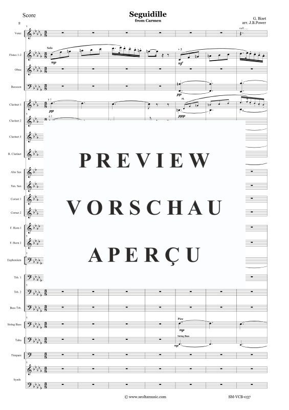 Produktgalerie: Seite 4 von 11 Pres des remparts de Seville (Seguidilla from Carmen), , Solo Gesang und Concert Band