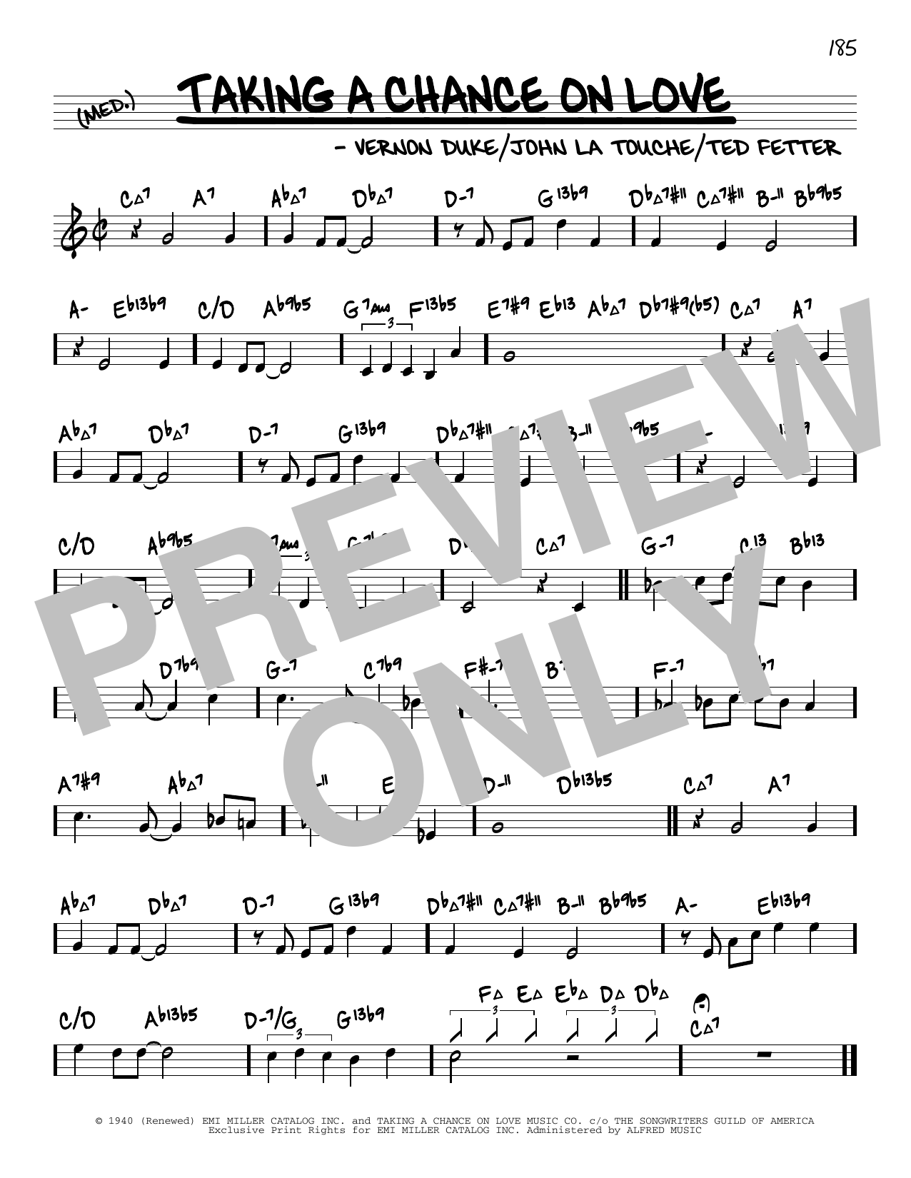 Product picture to: Taking A Chance On Love (arr. David Hazeltine)