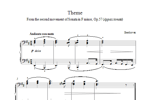 Product gallery: Page 1 of 1 Appassionata Theme, Ludwig Van Beethoven