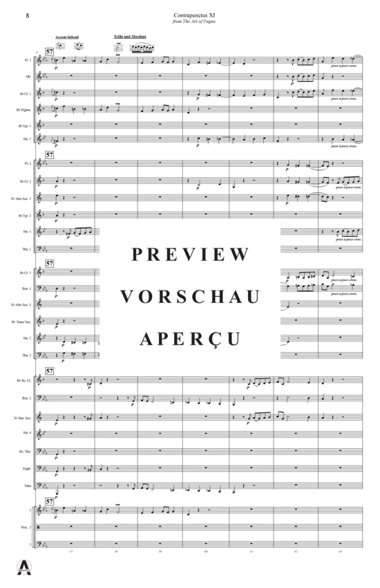 Produktgalerie: Seite 11 von 21 Contrapunctus 11 aus Kunst der Fuge , , (Concert Band)